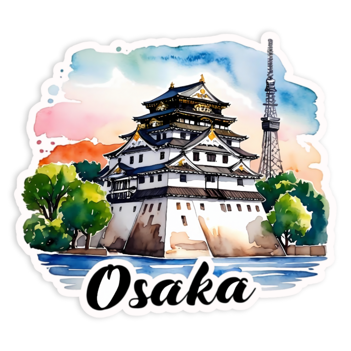 Osaka | Sticker | Watercolor Style