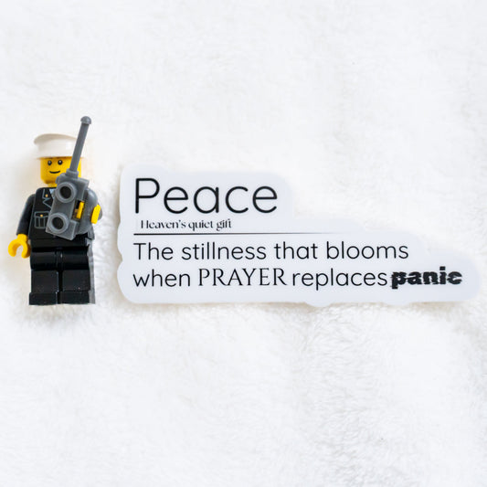 Peace Quote Vinyl Sticker