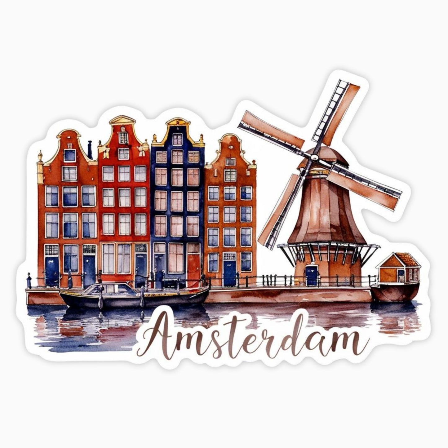 Amsterdam | Sticker | Watercolor Style