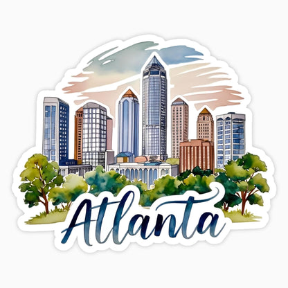 Atlanta | Sticker | Watercolor Style