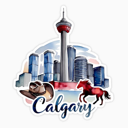 Calgary | Sticker | Watercolor Style