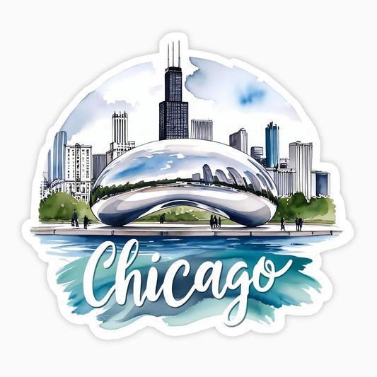 Chicago | Sticker | Watercolor Style