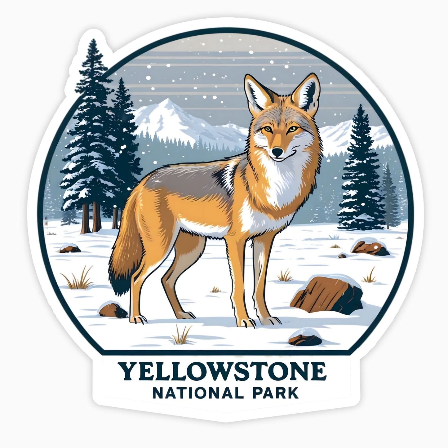 Yellowstone National Park | Sticker | Coyote