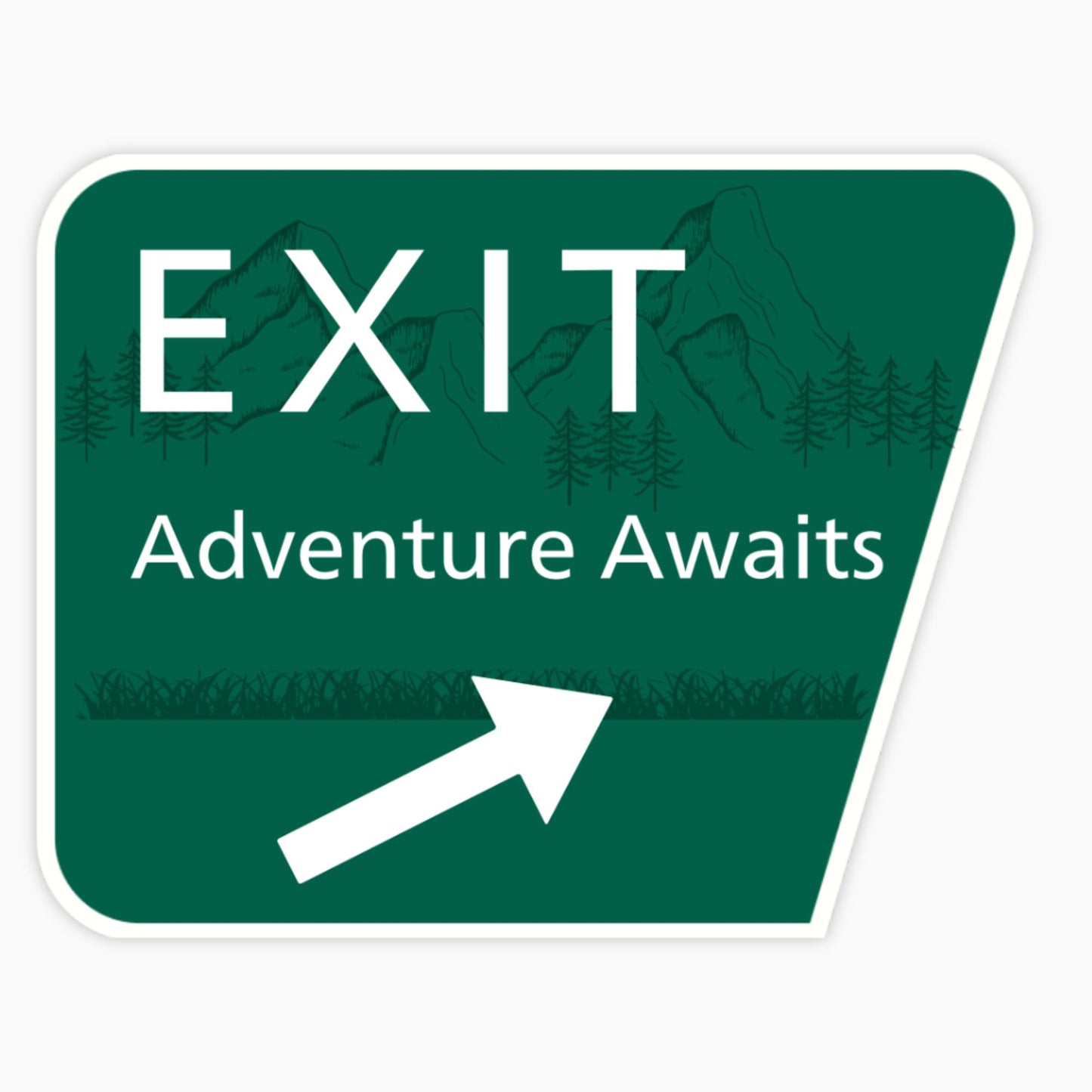 Exit Road Signs Vinyl Sticker