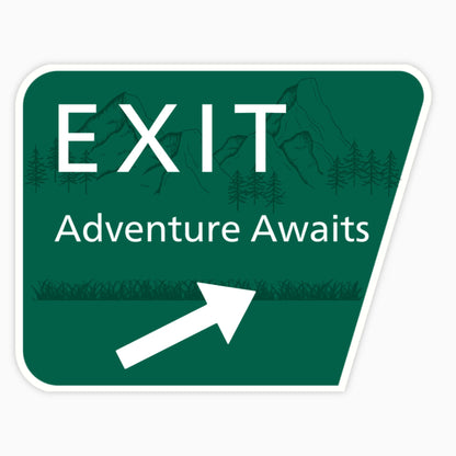 Exit Road Signs Vinyl Sticker