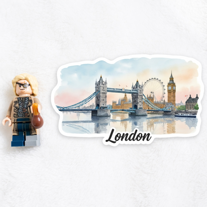 London | Sticker | Watercolor Style