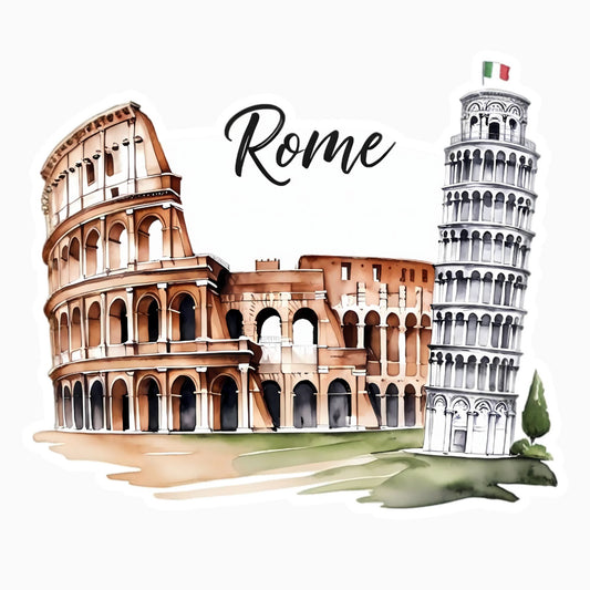 Rome | Sticker | Watercolor Style