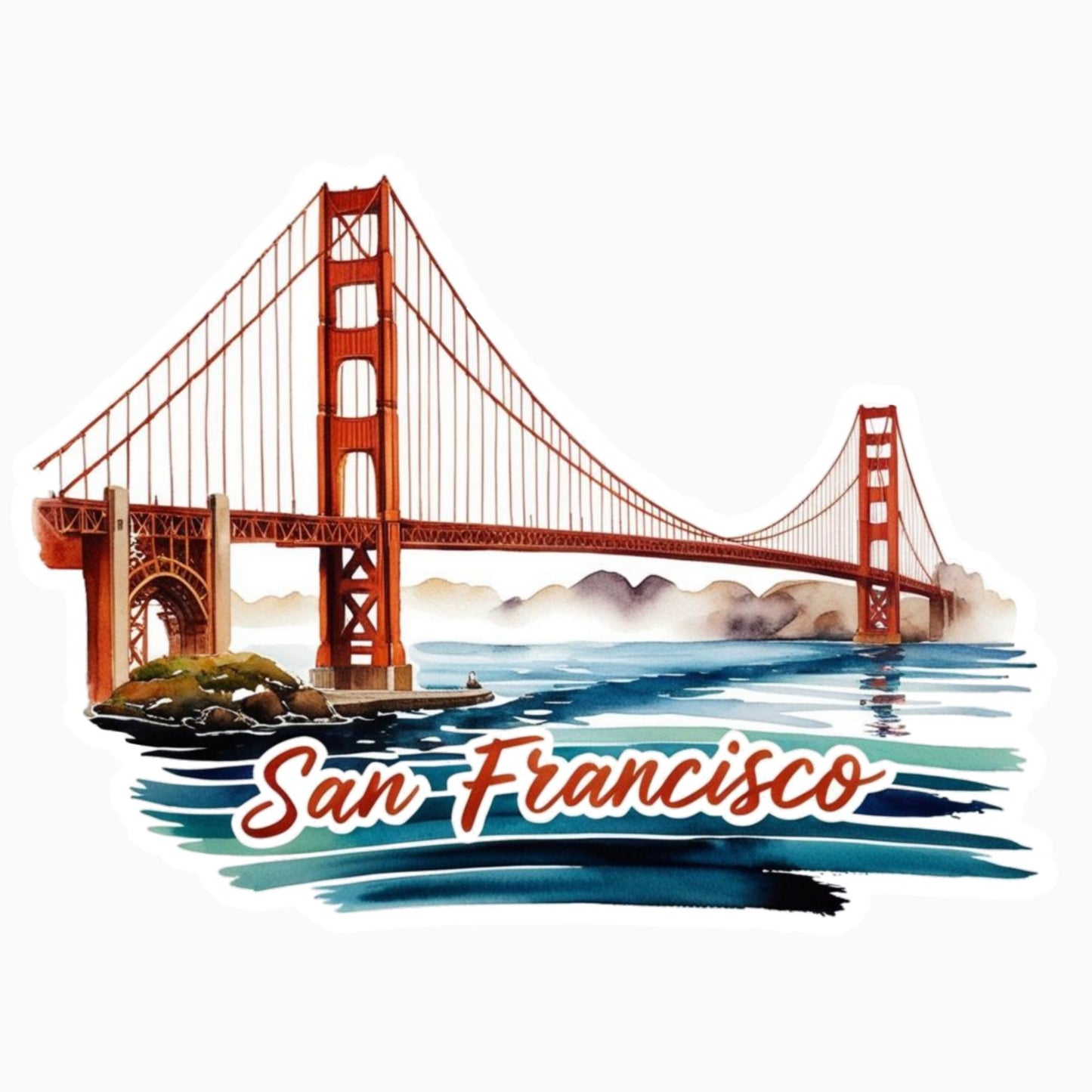 San Francisco | Sticker | Watercolor Style