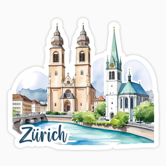 Zurich | Sticker | Watercolor Style
