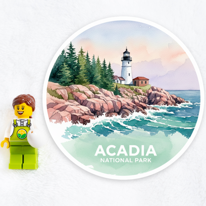 Acadia National Park Watercolor Vinyl Sticker