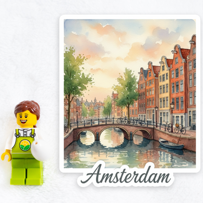 Amsterdam Watercolor Vinyl Sticker