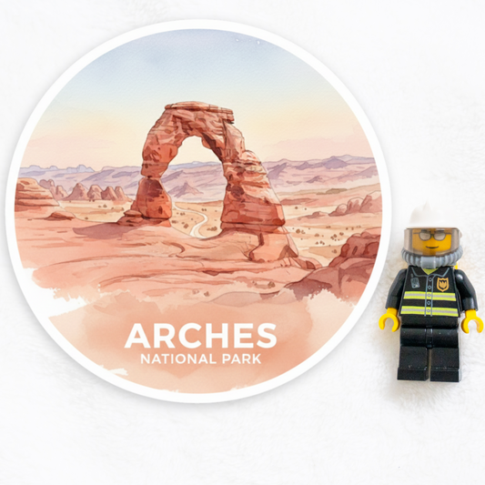 Arches National Park Watercolor Vinyl Sticker