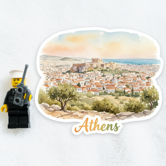 Athens Watercolor Vinyl Sticker