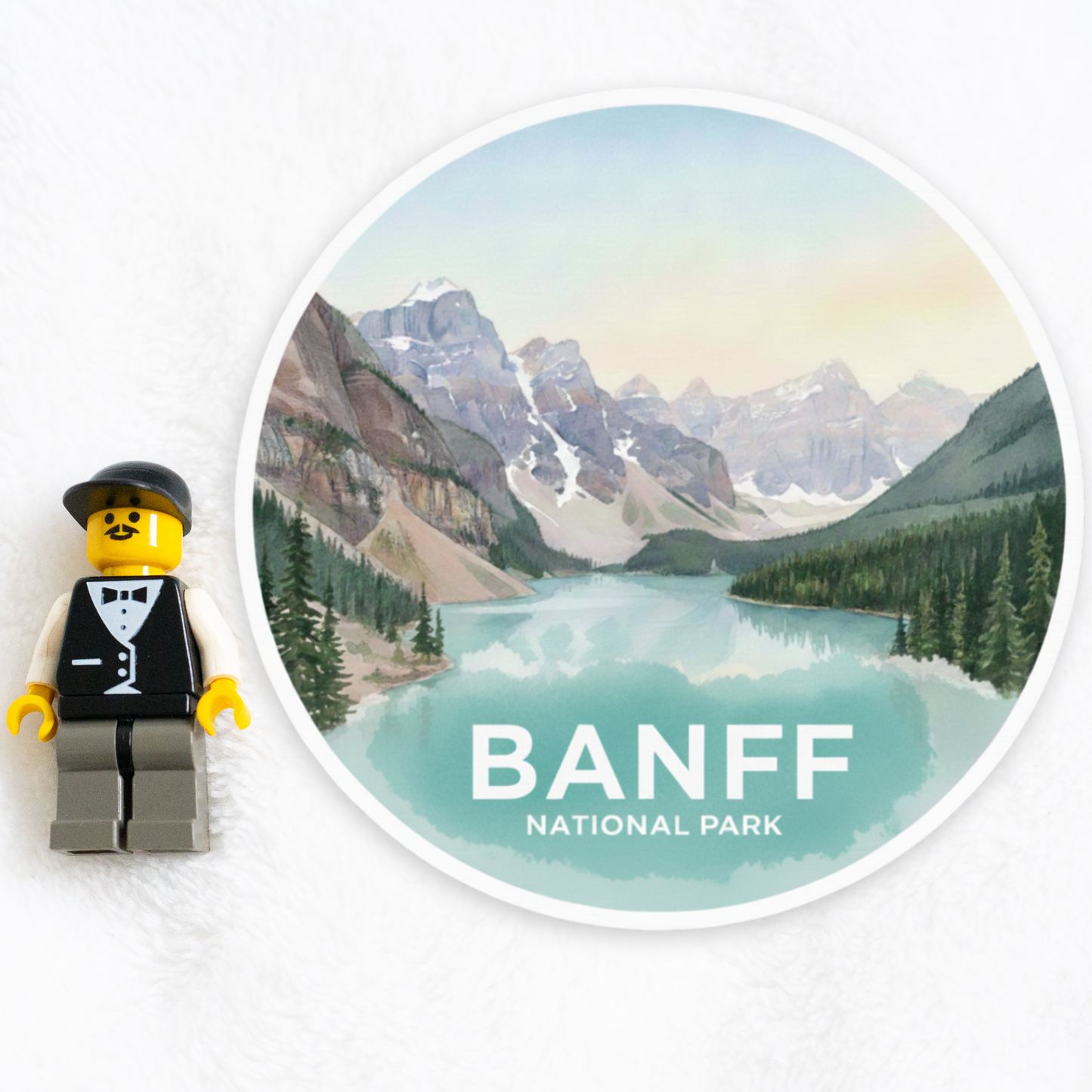 Banff National Park Watercolor Vinyl Sticker