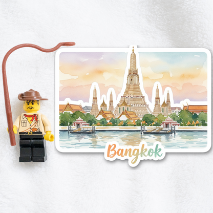 Bangkok Watercolor Vinyl Sticker