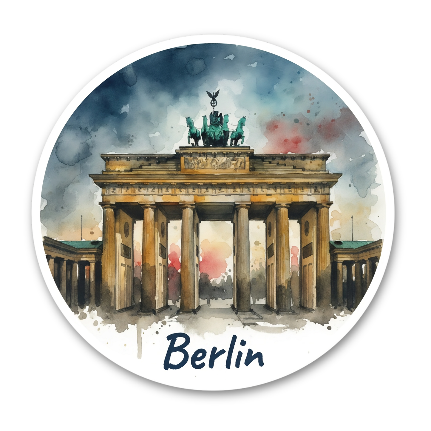 Berlin Watercolor Vinyl Sticker