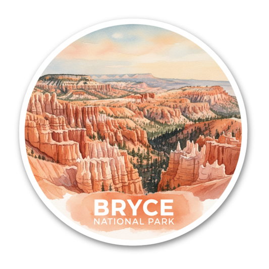 Bryce Canyon National Park Watercolor Vinyl Sticker