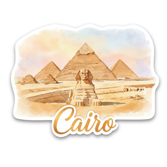 Cairo Watercolor Vinyl Sticker