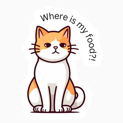 Where is my Food?! Vinyl Sticker