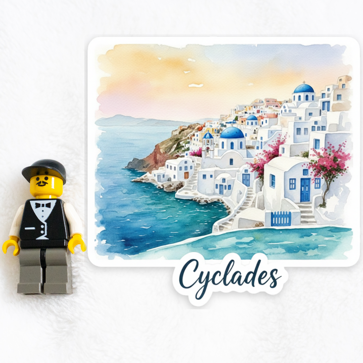 Cyclades Watercolor Vinyl Sticker
