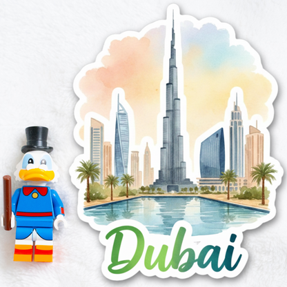 Dubai Watercolor Vinyl Sticker