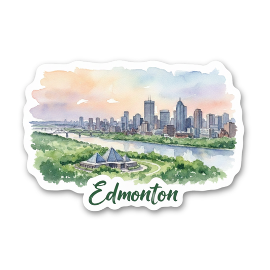 Edmonton Watercolor Vinyl Sticker