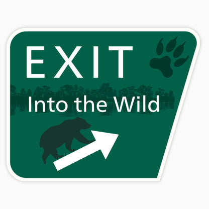 Exit Road Signs Vinyl Sticker