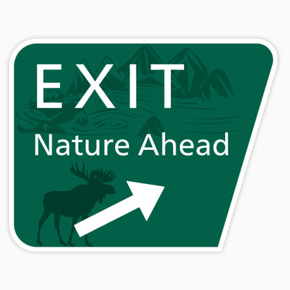 Exit Road Signs Vinyl Sticker