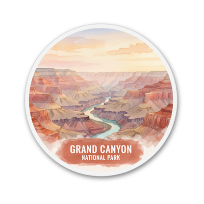 Grand Canyon National Park Watercolor Vinyl Sticker
