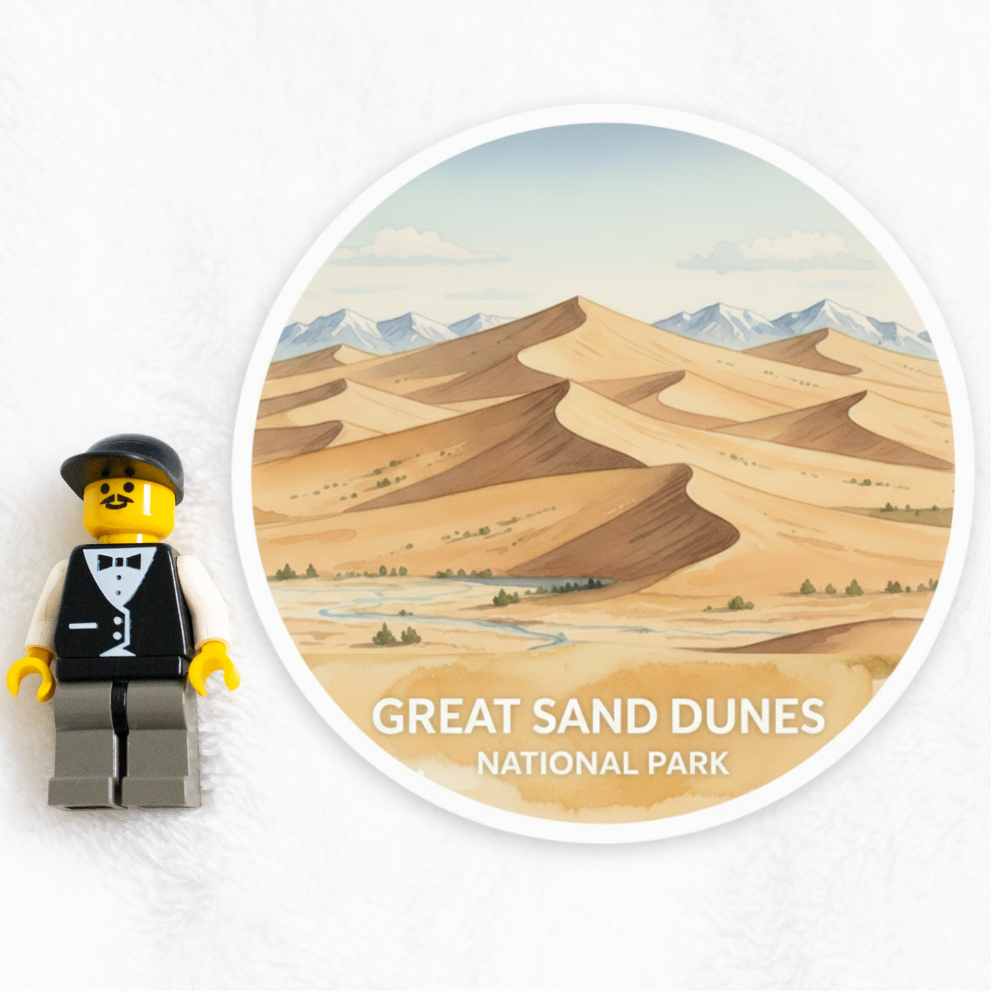 Great Sand Dunes National Park Watercolor Vinyl Sticker