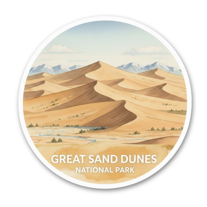 Great Sand Dunes National Park Watercolor Vinyl Sticker