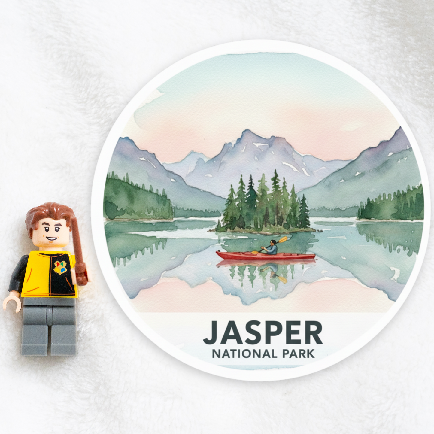Jasper National Park Watercolor Vinyl Sticker