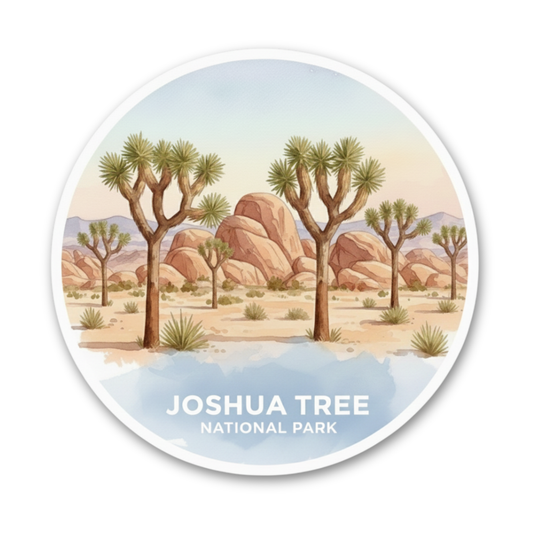 Joshua Tree National Park Watercolor Vinyl Sticker