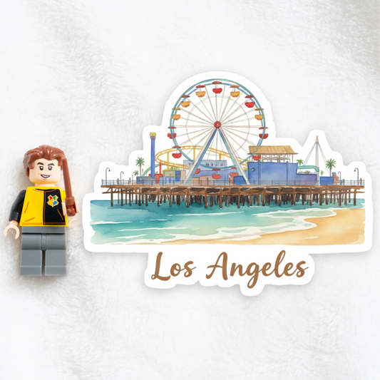 Los Angeles Watercolor Vinyl Sticker