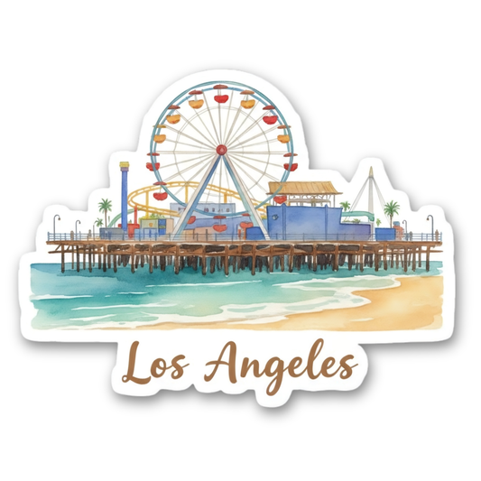 Los Angeles Watercolor Vinyl Sticker