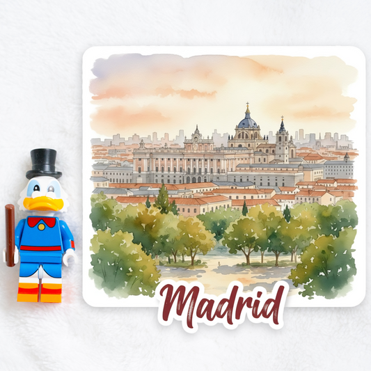 Madrid Watercolor Vinyl Sticker