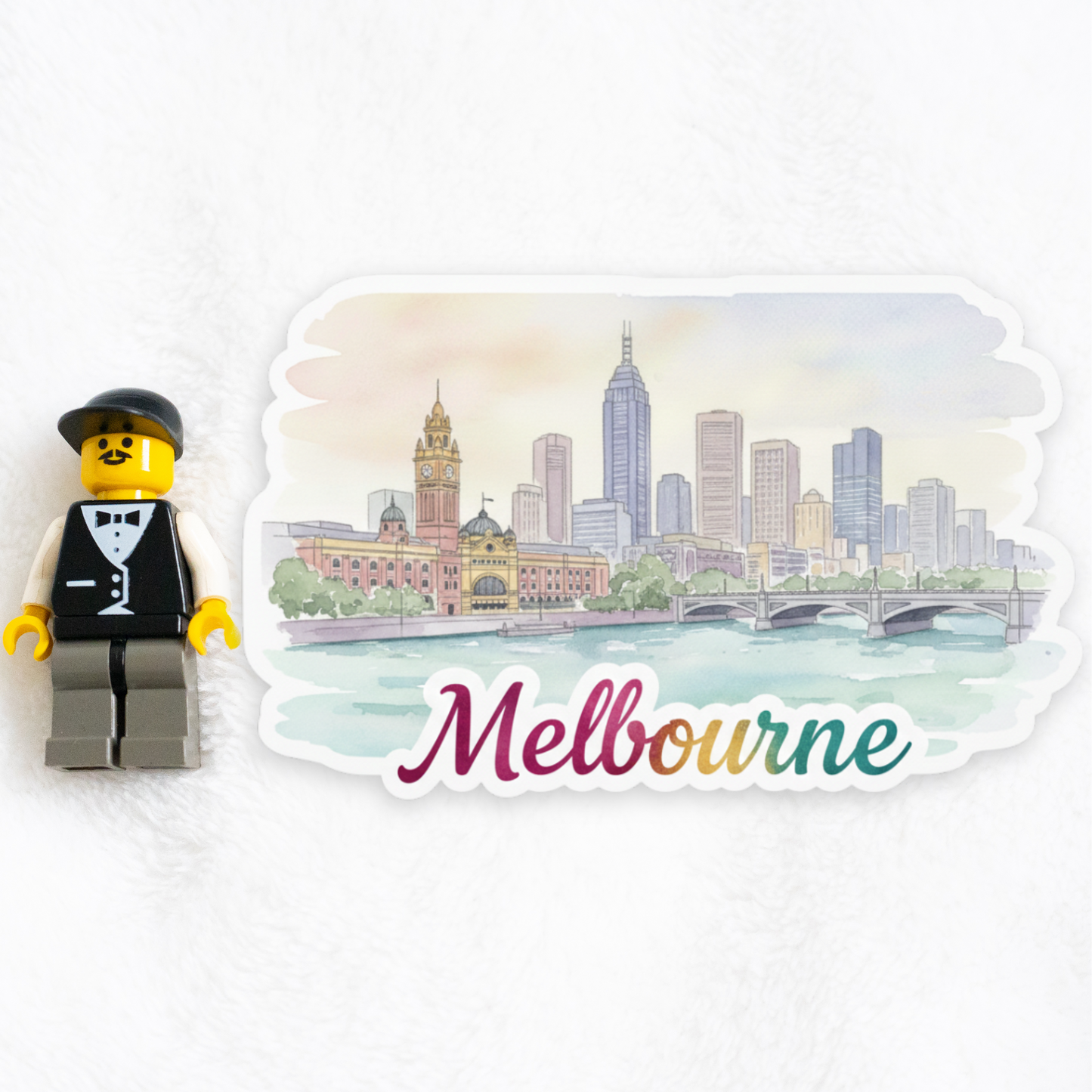 Melbourne Watercolor Vinyl Sticker