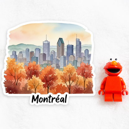 Montreal Watercolor Vinyl Sticker