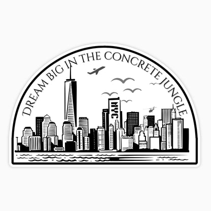 New York City the Concrete Jungle | Waterproof Vinyl Sticker