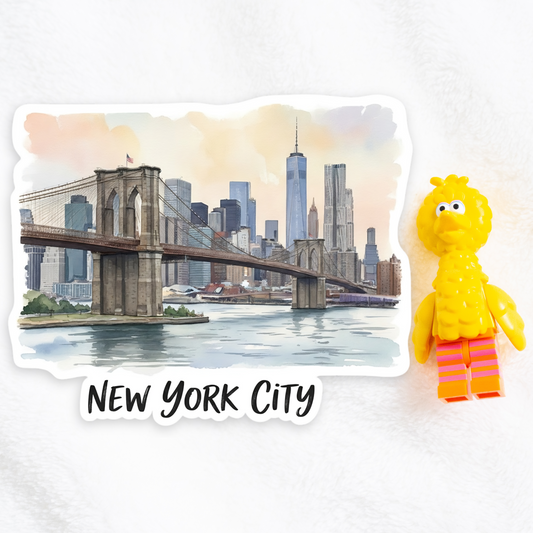 New York City Watercolor Vinyl Sticker