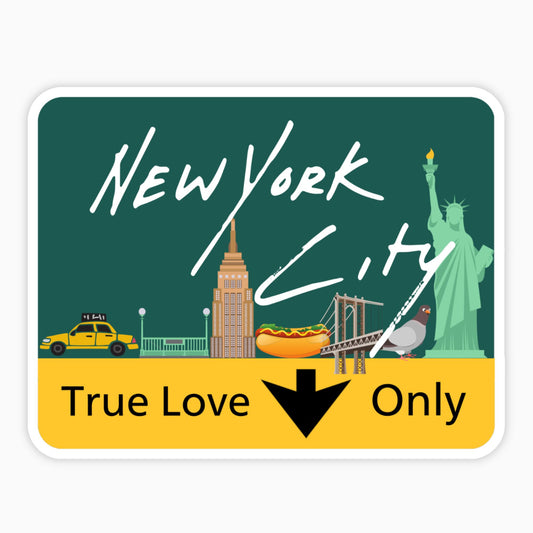 New York City Road Sign Vinyl Sticker