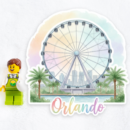Orlando Watercolor Vinyl Sticker