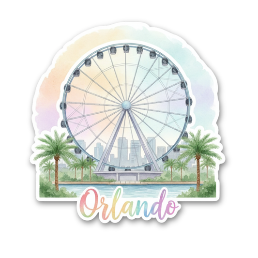 Orlando Watercolor Vinyl Sticker