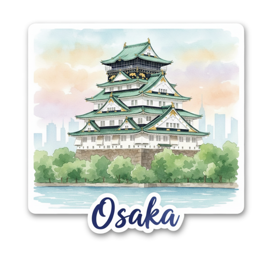 Osaka Watercolor Vinyl Sticker