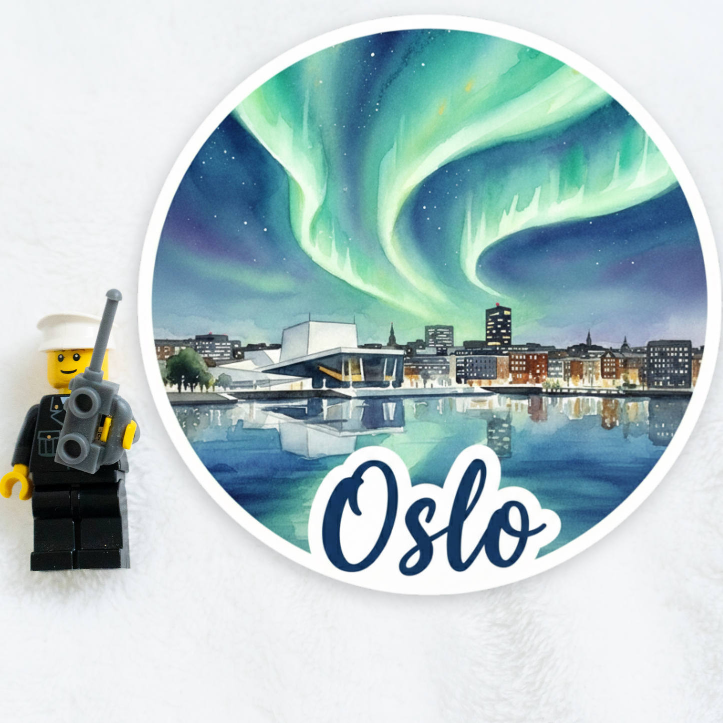Oslo Watercolor Vinyl Sticker