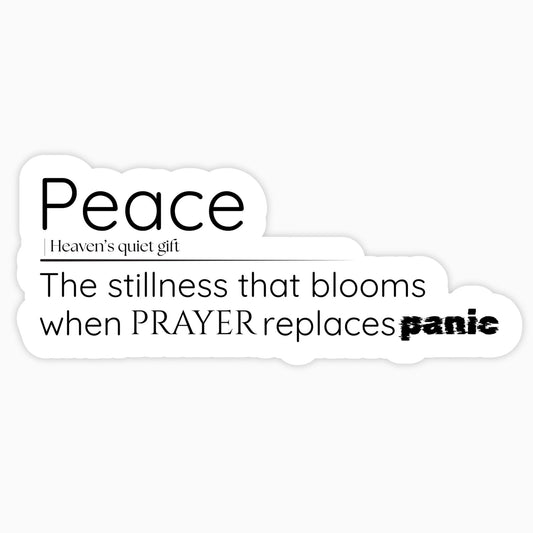 Peace Quote Vinyl Sticker
