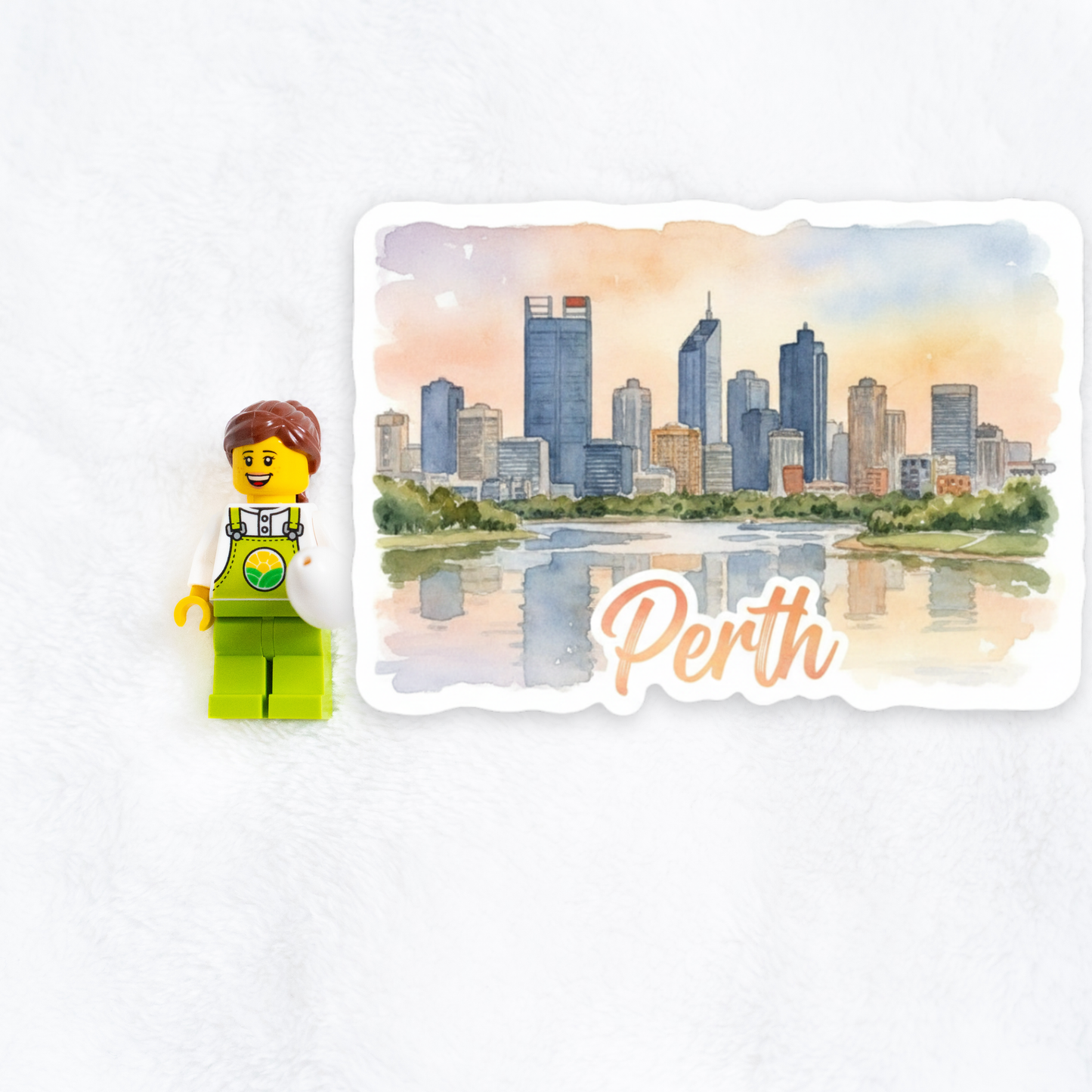 Perth Watercolor Vinyl Sticker