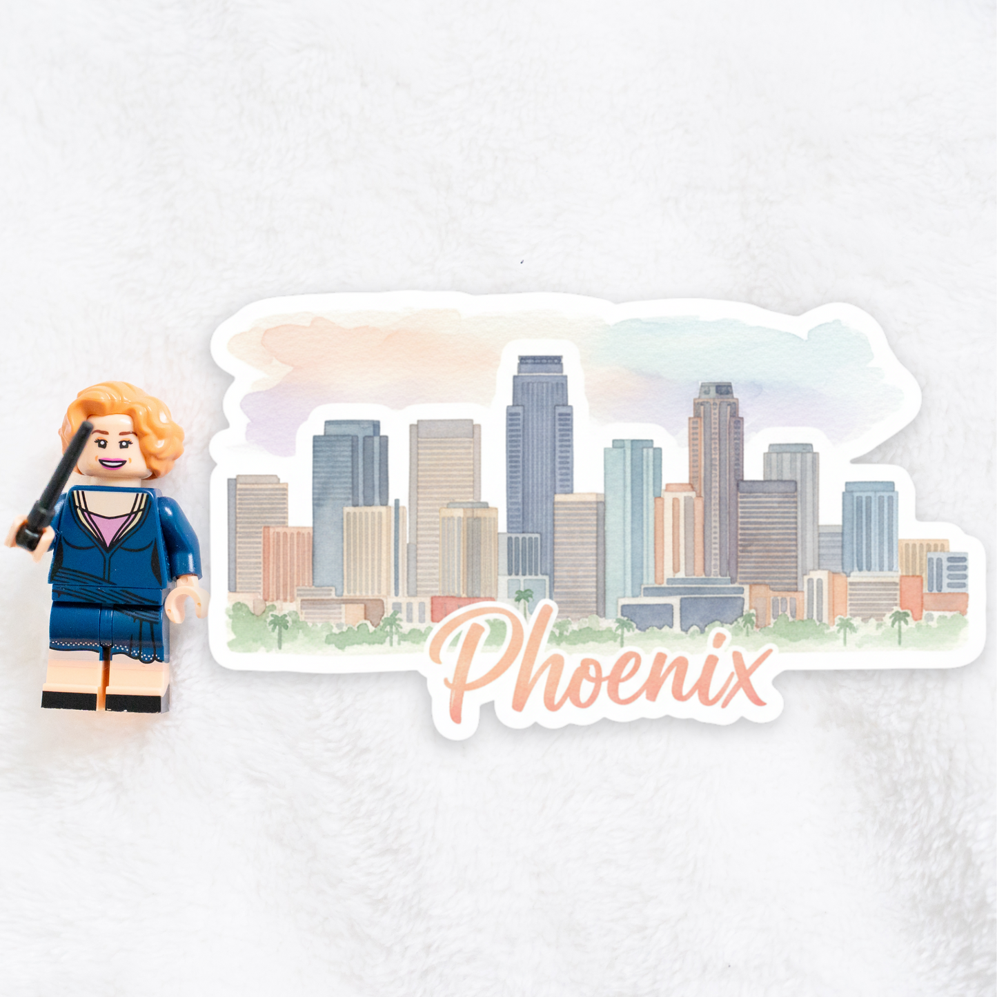 Phoenix Watercolor Vinyl Sticker