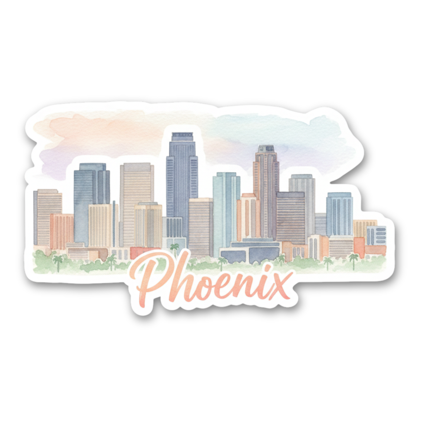 Phoenix Watercolor Vinyl Sticker