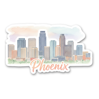 Phoenix Watercolor Vinyl Sticker